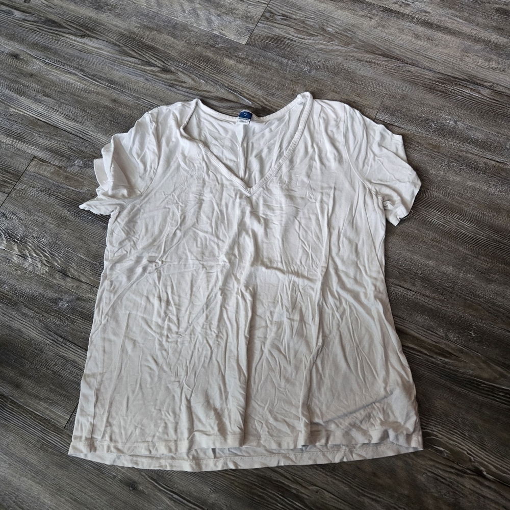 White V-Neck Women's Tee Shirt